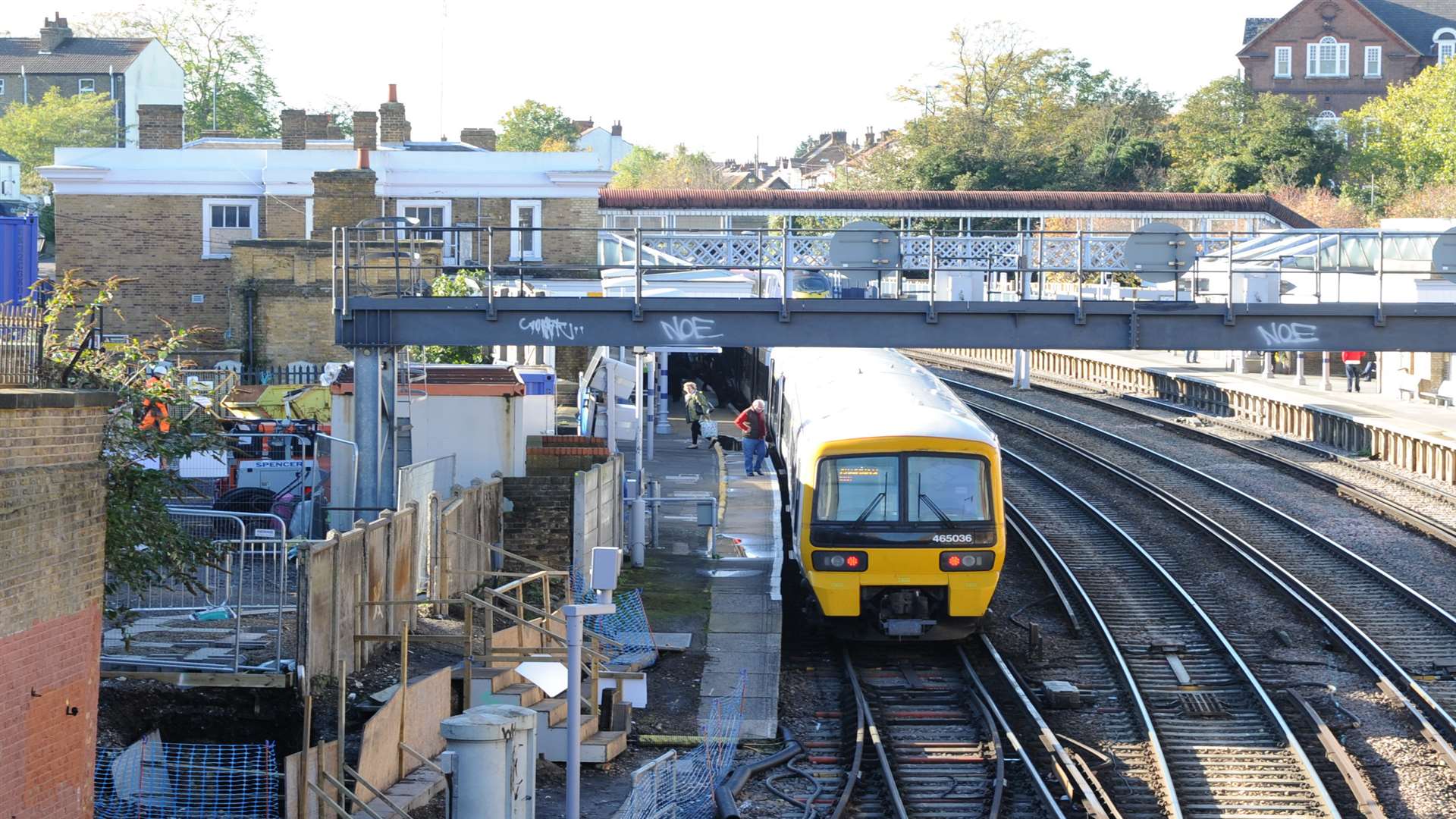 A passenger train at the station. Stock picture.