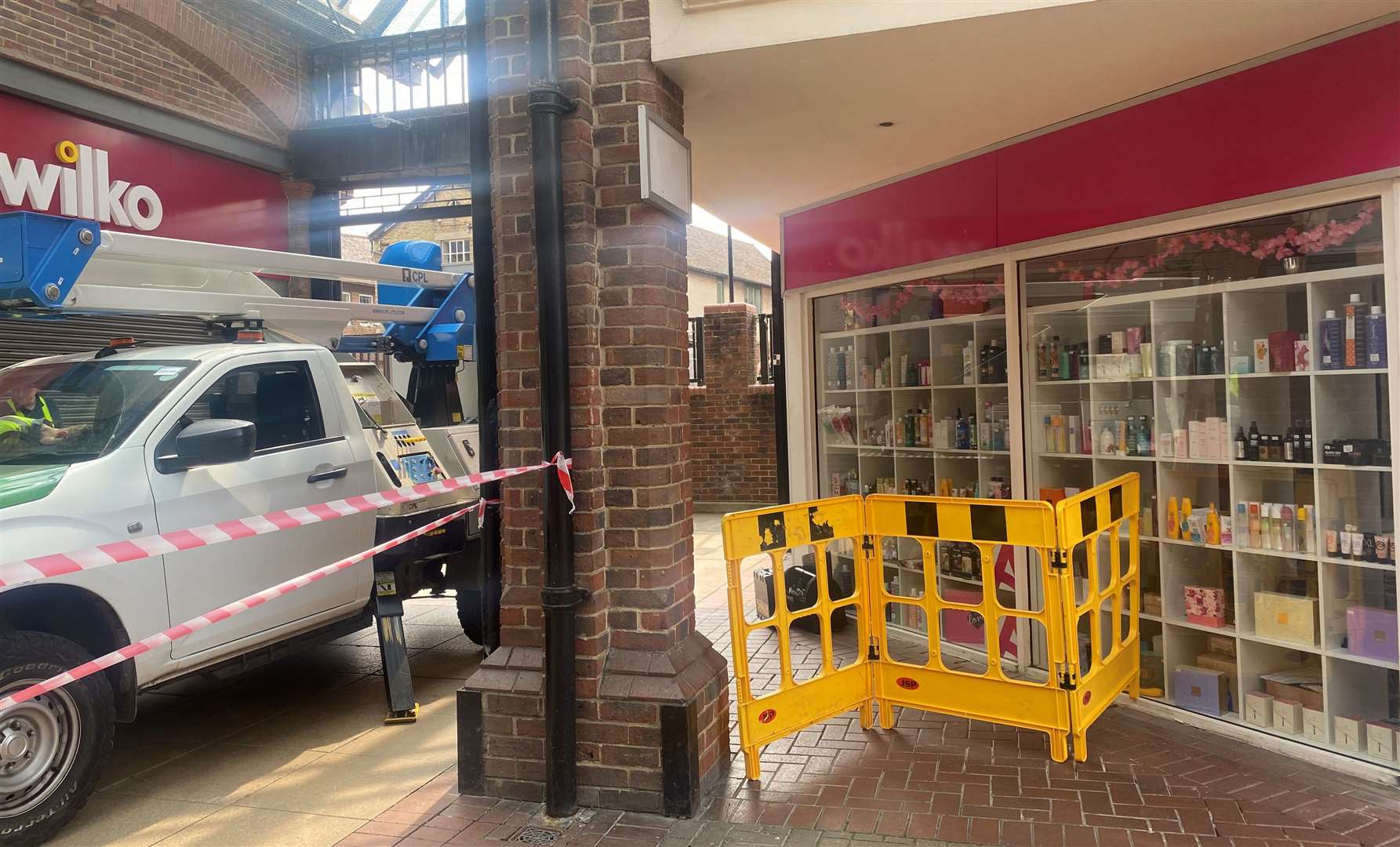 Contractors closed off part of Park Mall for a routine survey