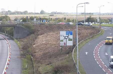 OFTEN CONGESTED: Junction 10 of the M20 motorway. Picture: GARY BROWNE