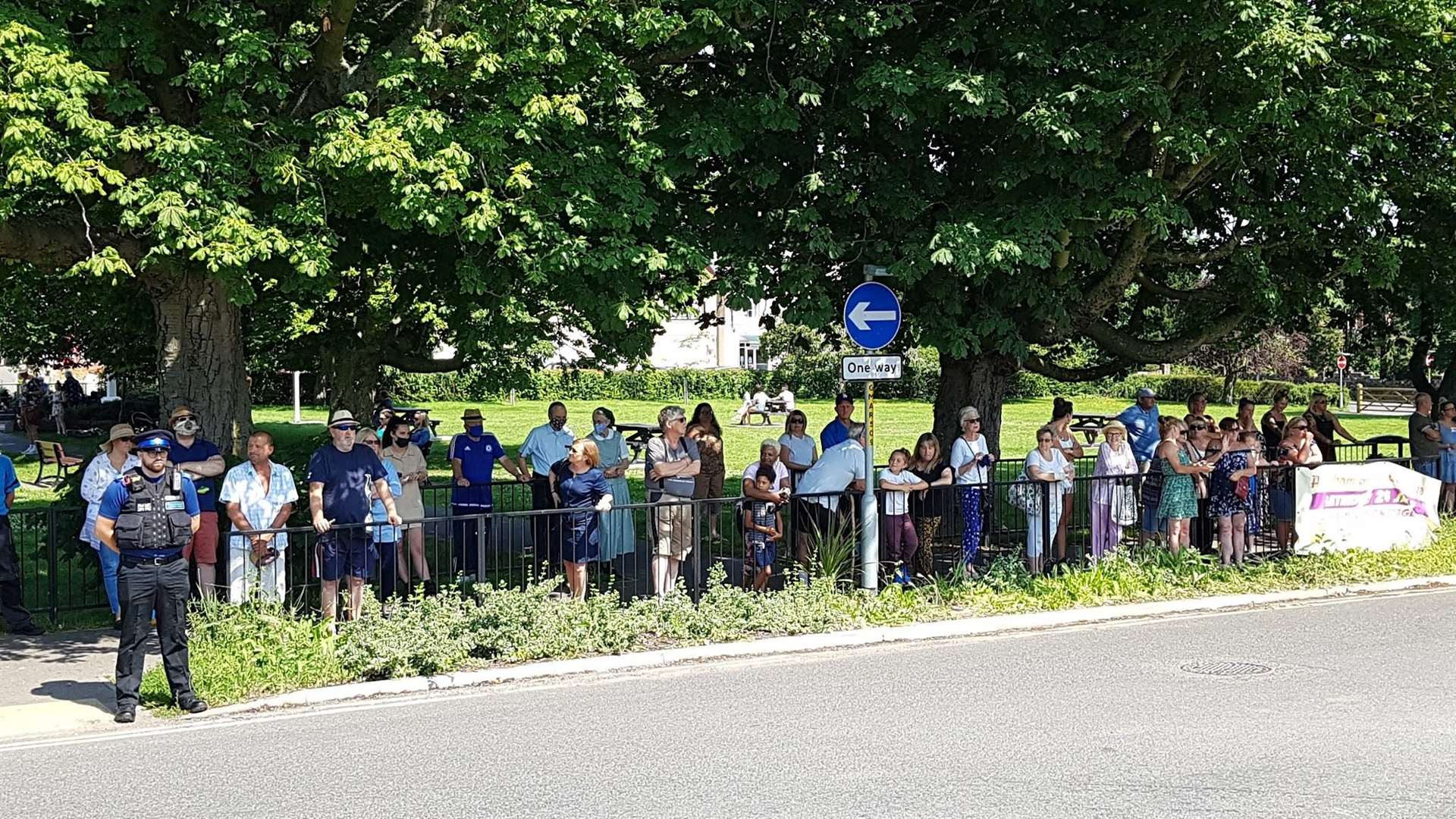 Hundreds of people turned out to pay their respects this morning, to much-loved PCSO Julia