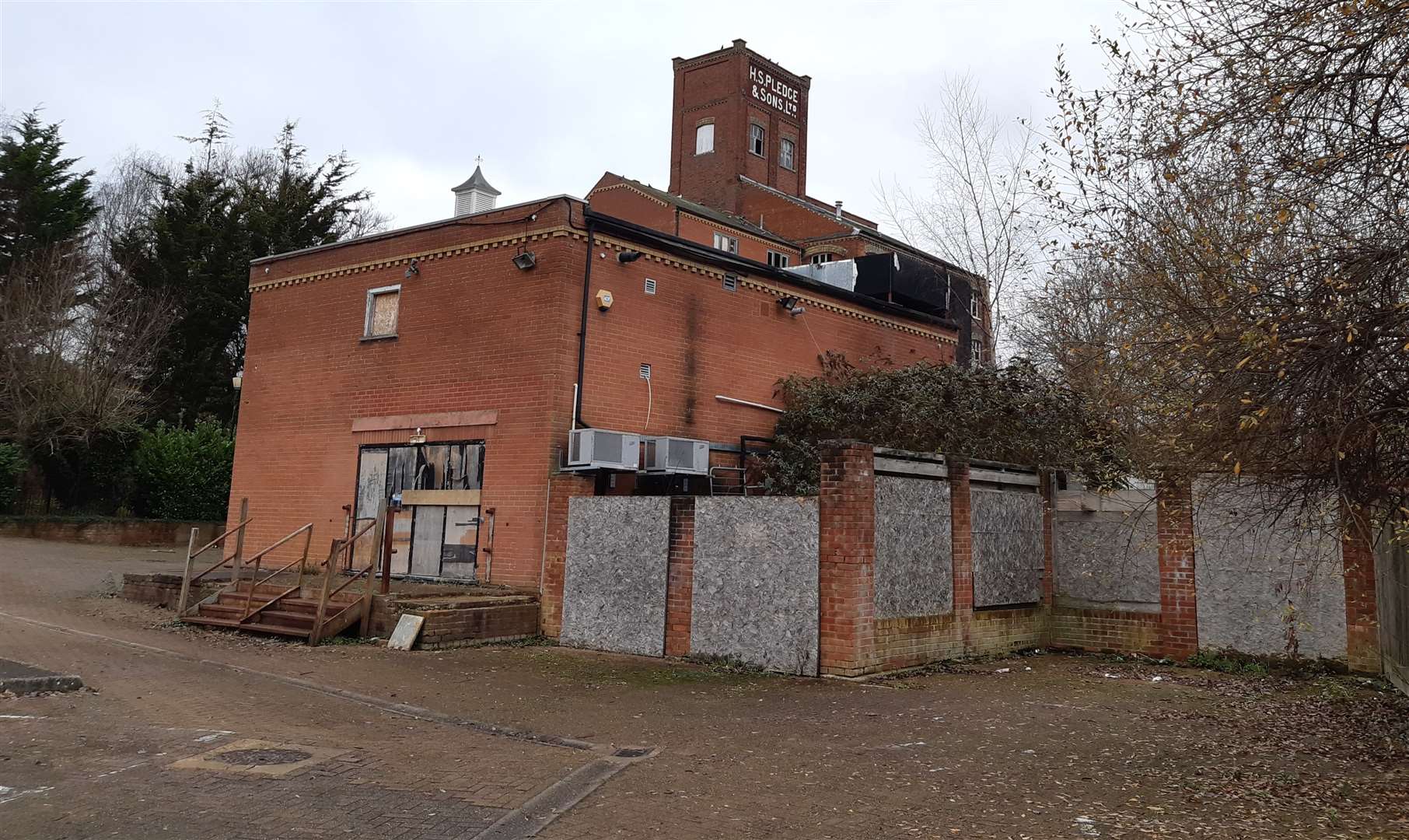 How the site looks from Ashford Borough Council's flour mills car park in East Hill