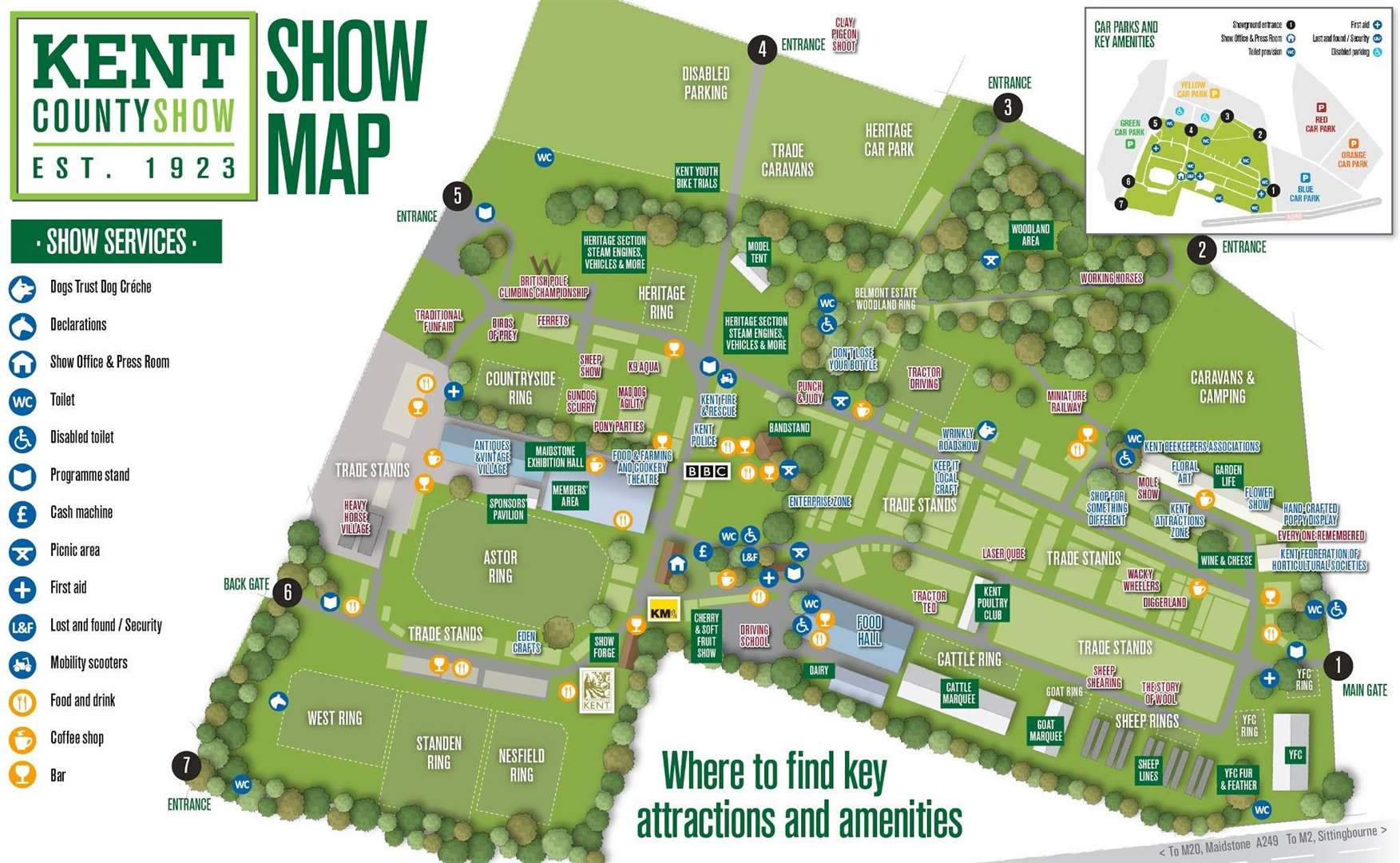 Kent County Showground map