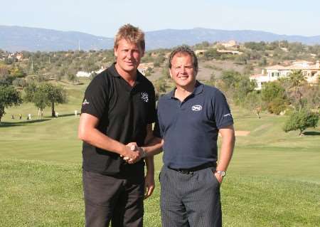 Steve Lovell (right) with Mike Rees of the Kent Messenger Group