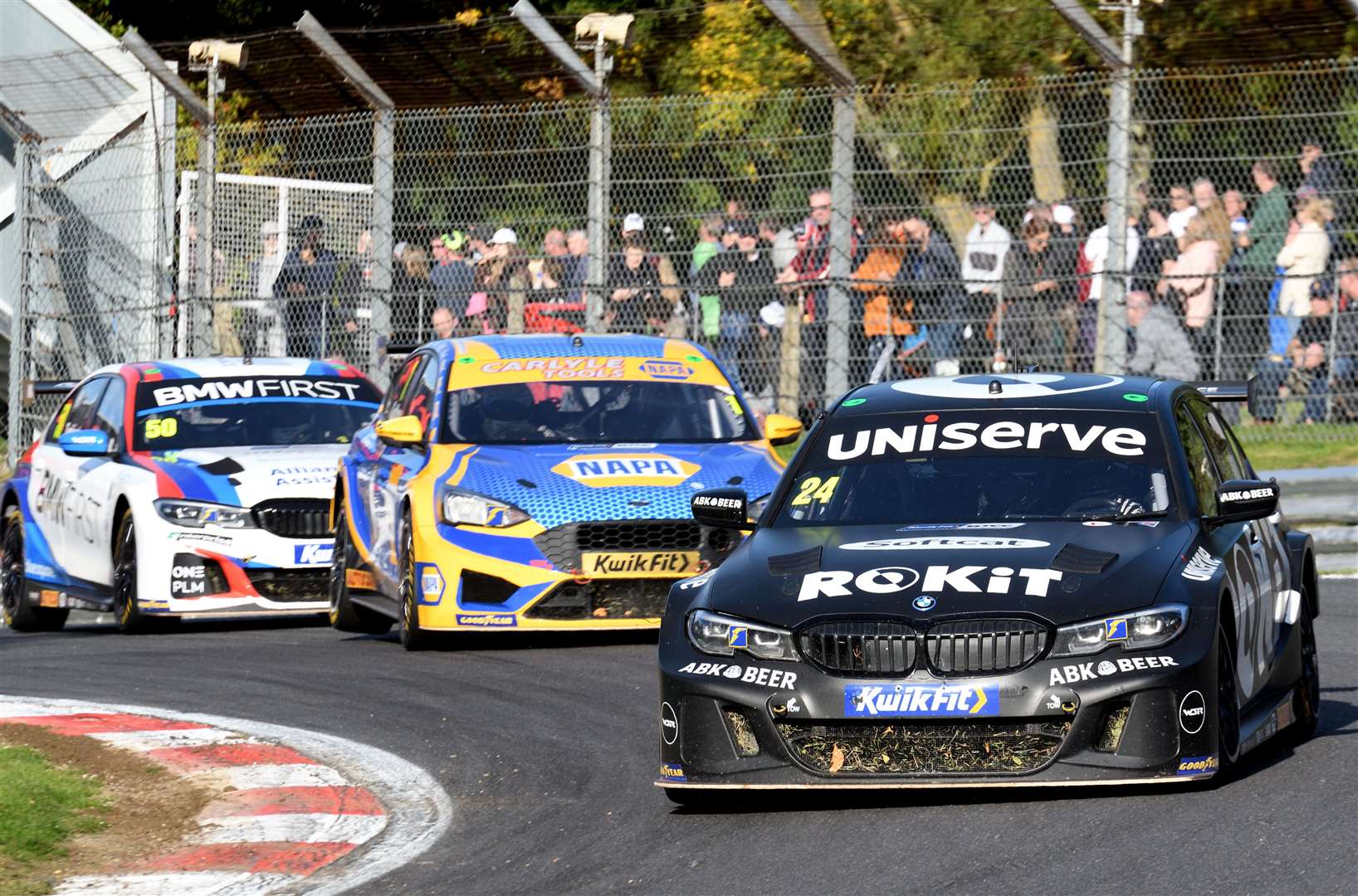 Hill, driving a West Surrey Racing-prepared ROKiT MB Motorsport BMW, scored two podiums on Sunday but missed out on the overall title. Pictures: Simon Hildrew