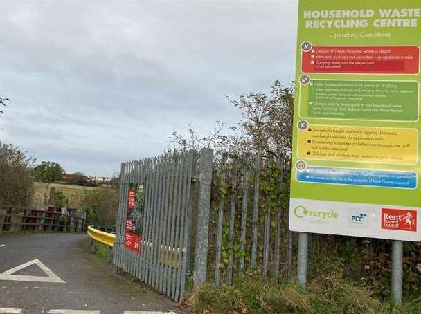 The Faversham recycling centre has been earmarked for permanent closure