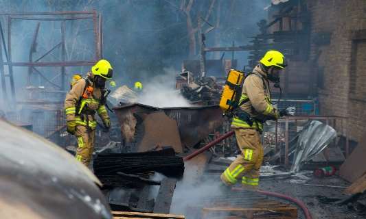 Fire crews at the scene. Picture: Kent Fire and Rescue