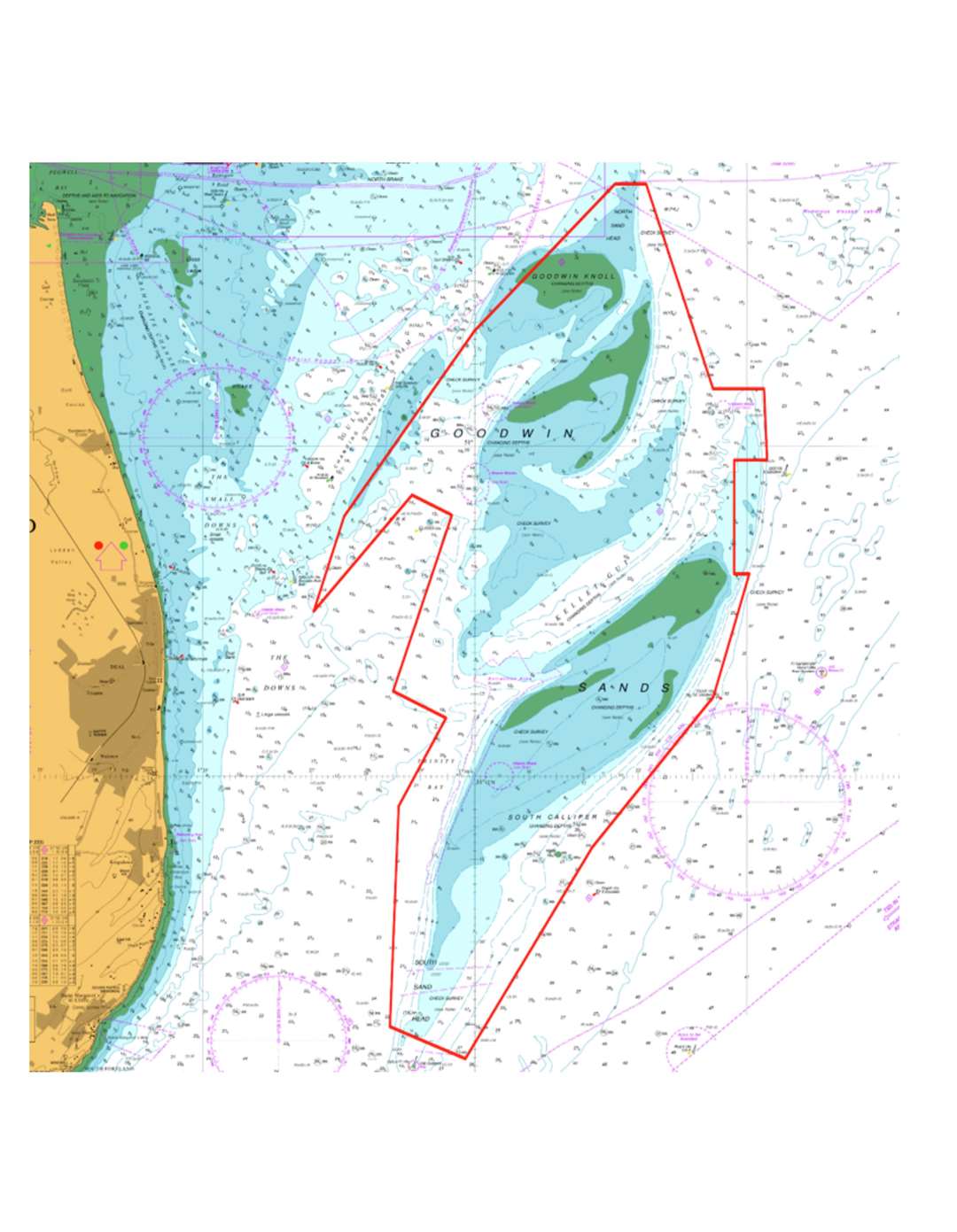 The survey area. Picture: Crown Copyright (Maritime & Coastguard Agency and UK Hydrographic Office