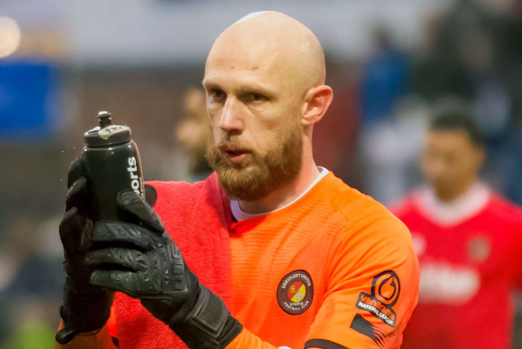 An error by Ebbsfleet keeper Mark Cousins led to Eastleigh’s opener. Picture: Ed Miller/EUFC