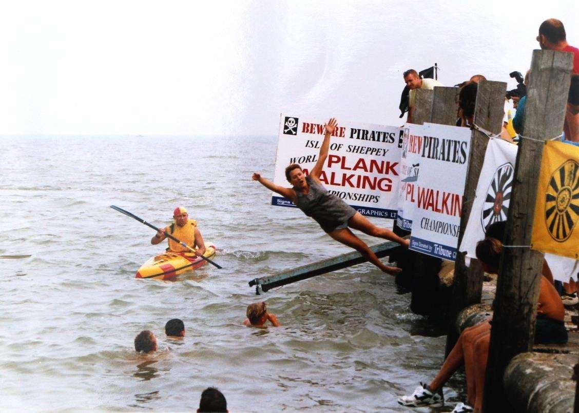 The first World Walking The Plank Championships in Sheerness on the Isle of Sheppey in 1997 (3350497)