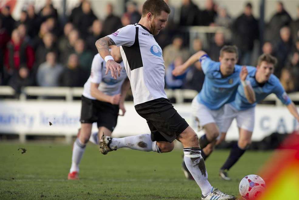 Elliot Bradbrook scores from the penalty spot (Pic: Andy Payton)