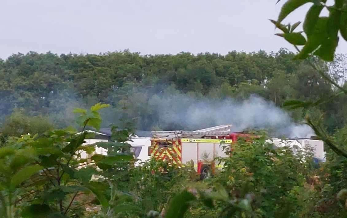 Fire crews returned to the site, off Birling Road, Leybourne, on Thursday, only this time it was for a bonfire