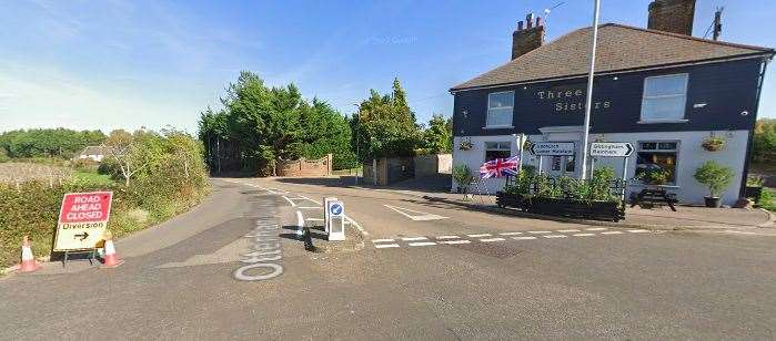 Lower Rainham Road will be shut between Station Road and Otterham Quay Lane. Picture: Google