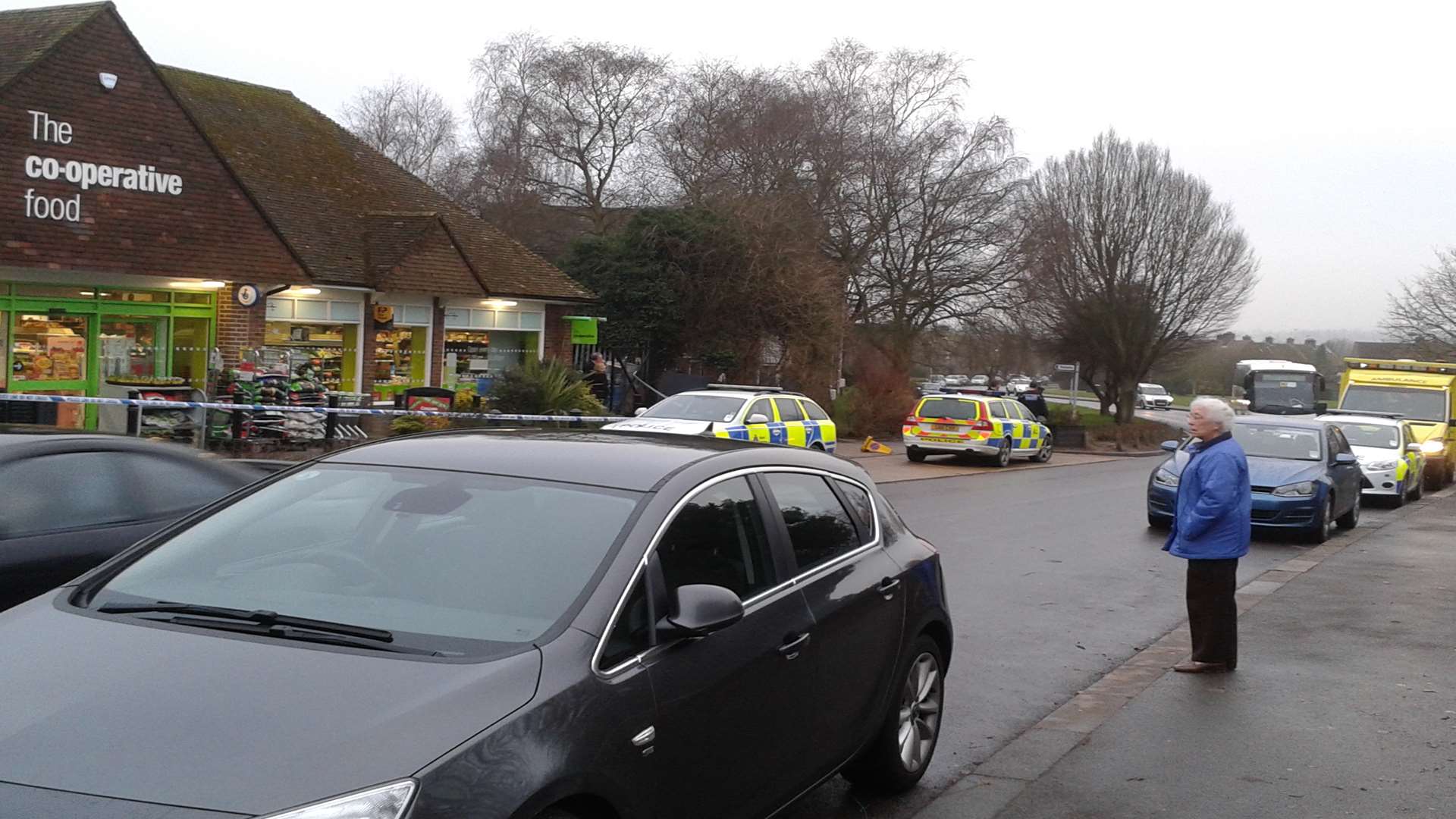 The Co-op has been cordoned off by police