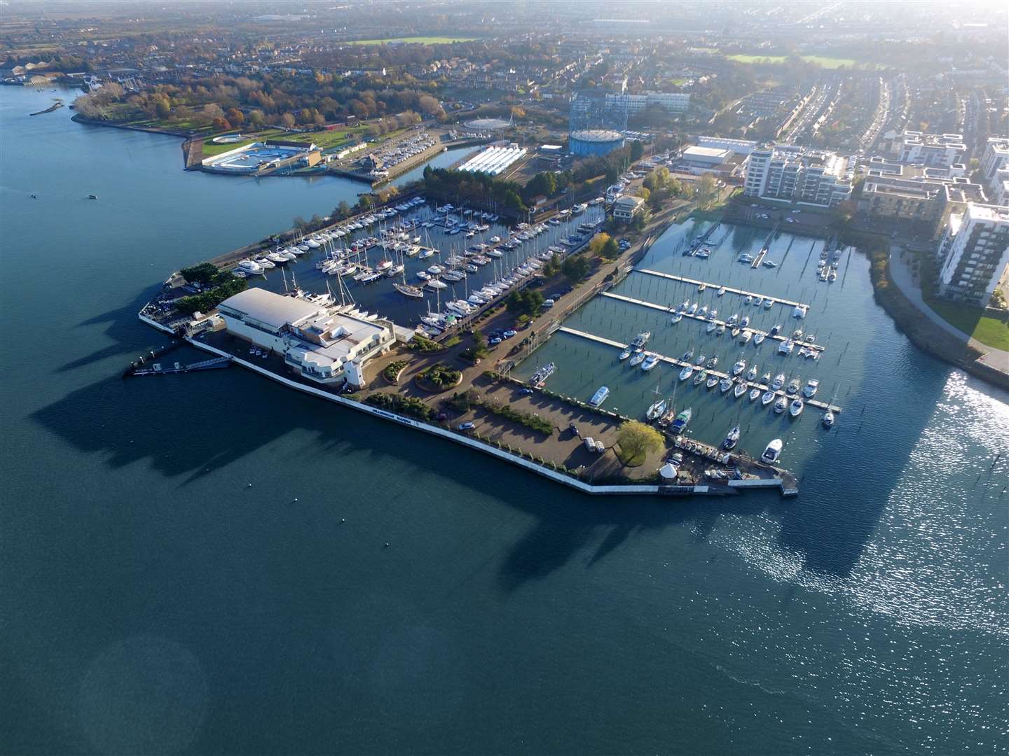 The man had jumped into the water at Gillingham Marina