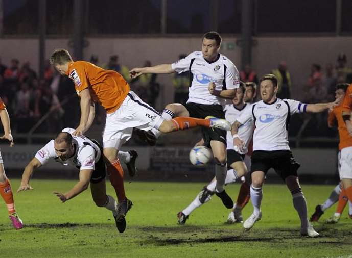 Mat Mitchel-King and Max Cornhill in the thick of the action