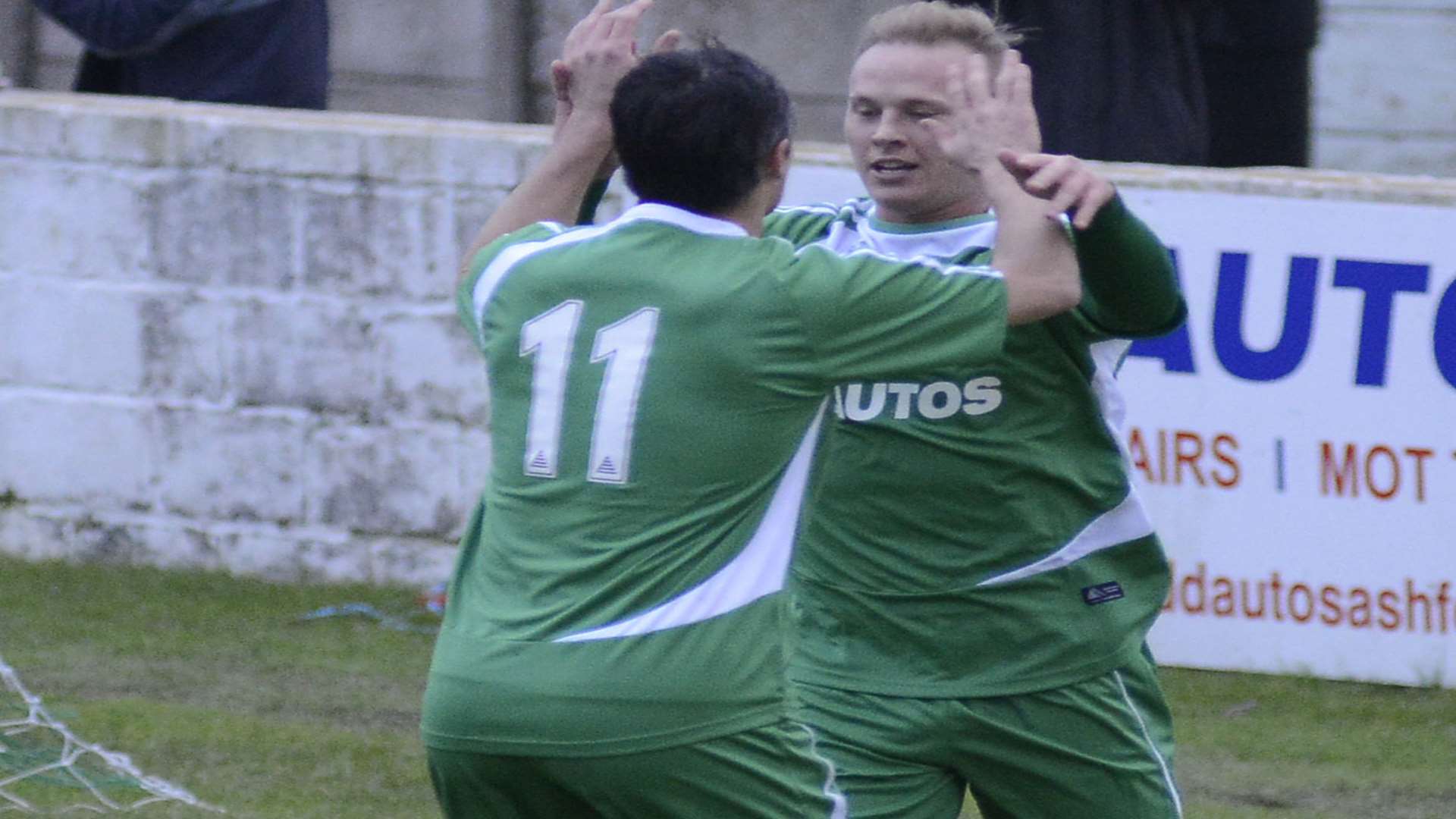 Stuart Zanone celebrates his first goal against Deal