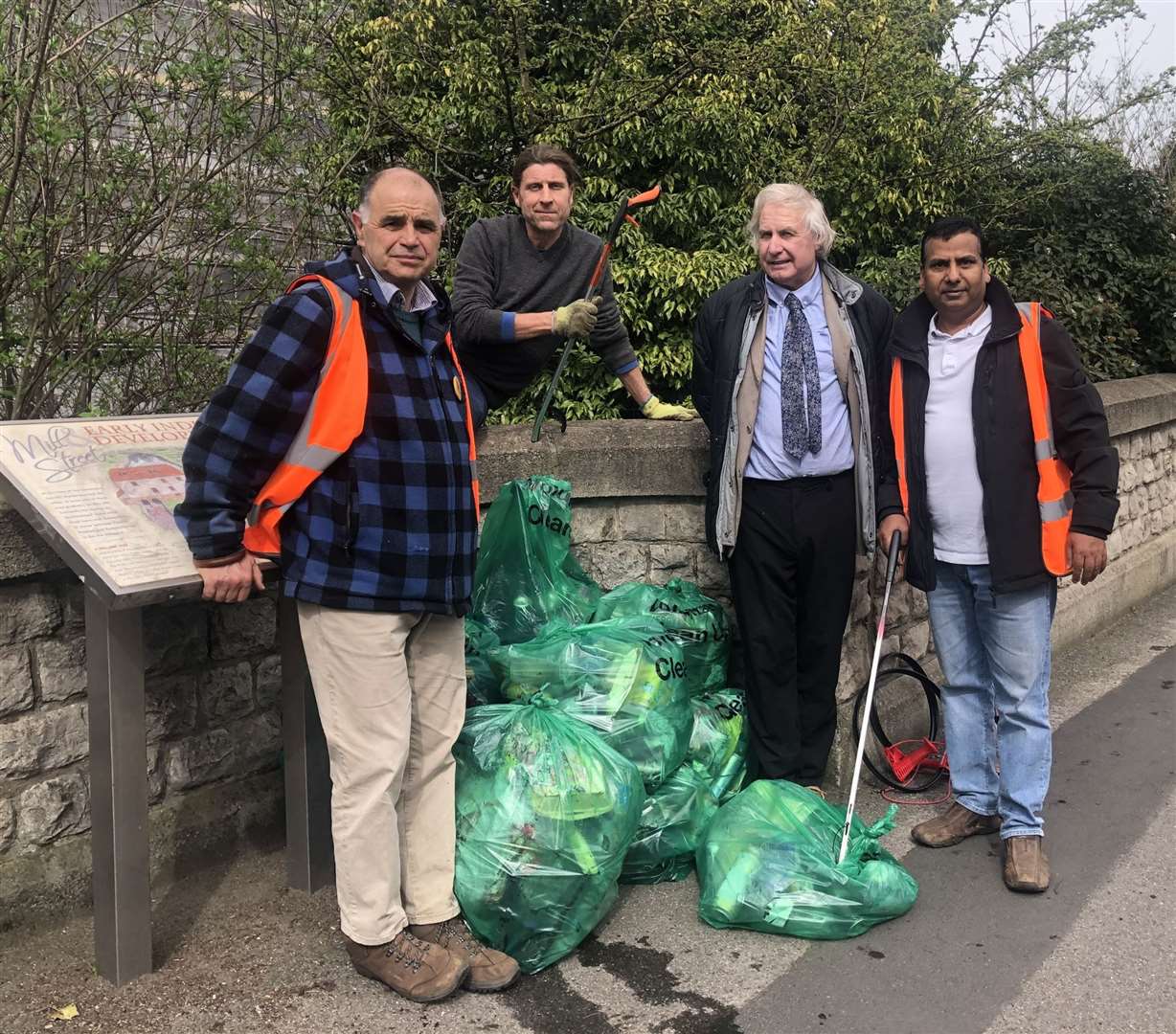 From left: County Councillor Chris Passmore and Borough Councillors Tony Harwood, Clive English and Dinesh Khadka