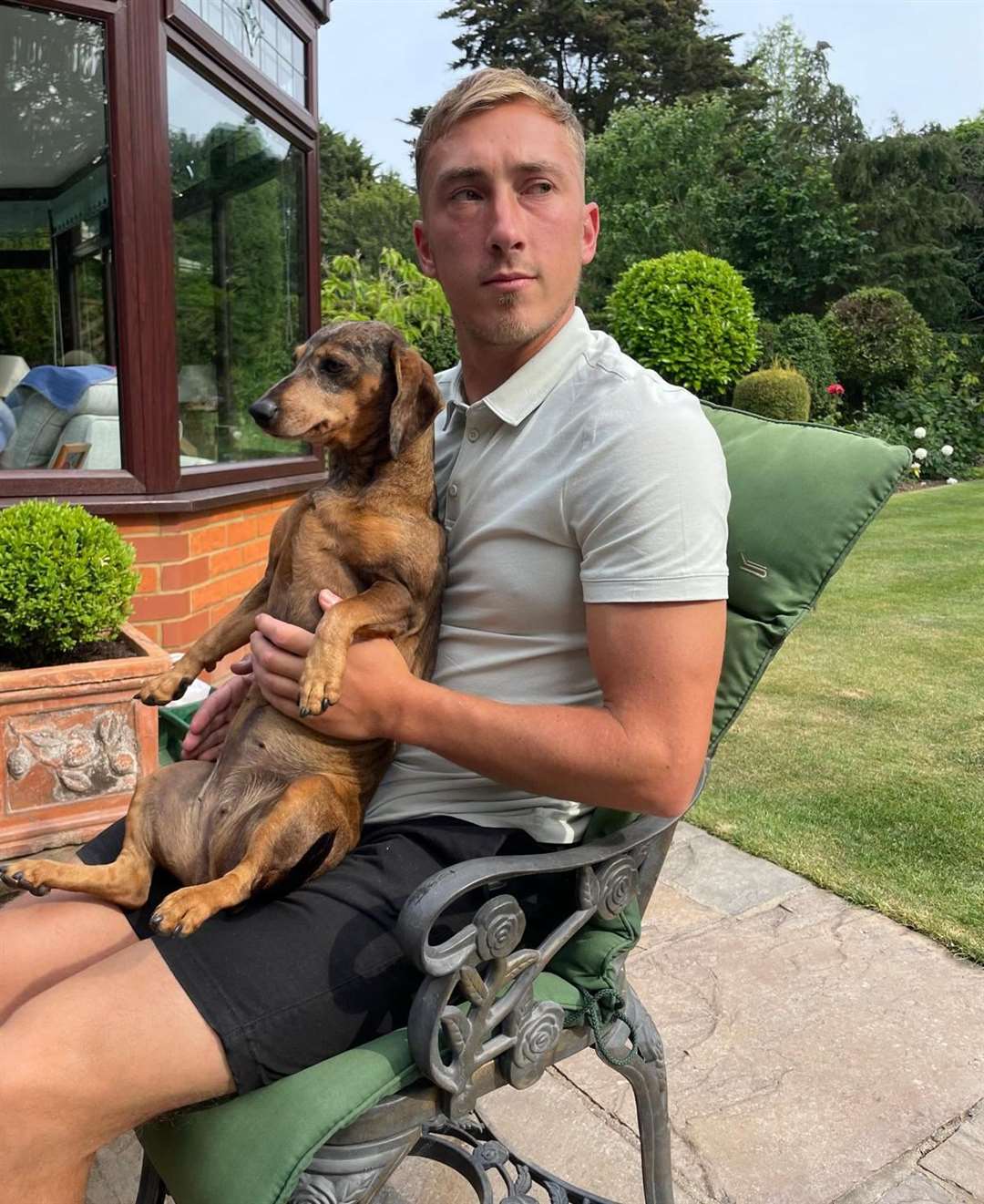 Sam Beale with his dog Barney