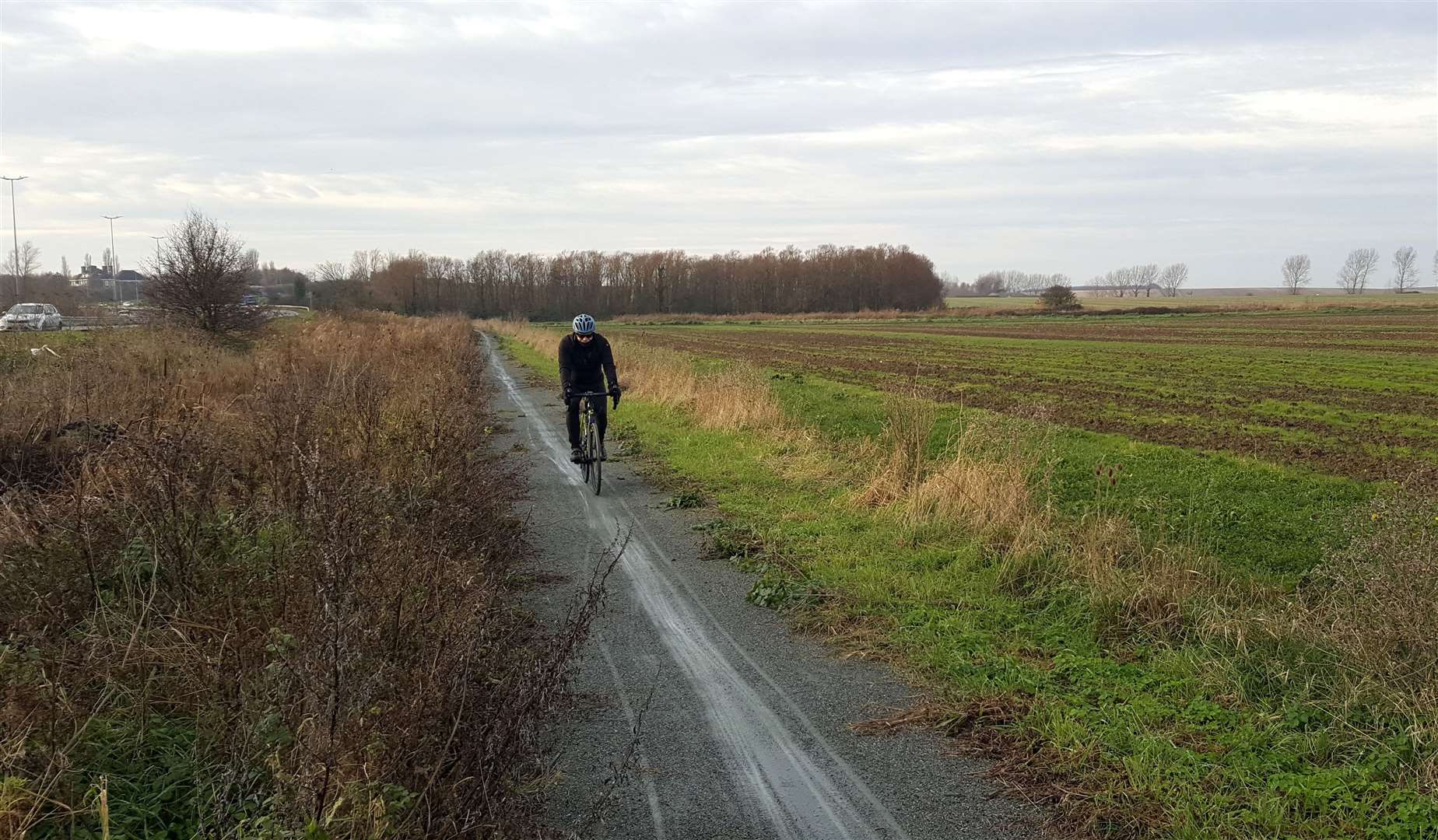 The route from Reculver to St Nicholas-at Wade is a little mucky at this time of year