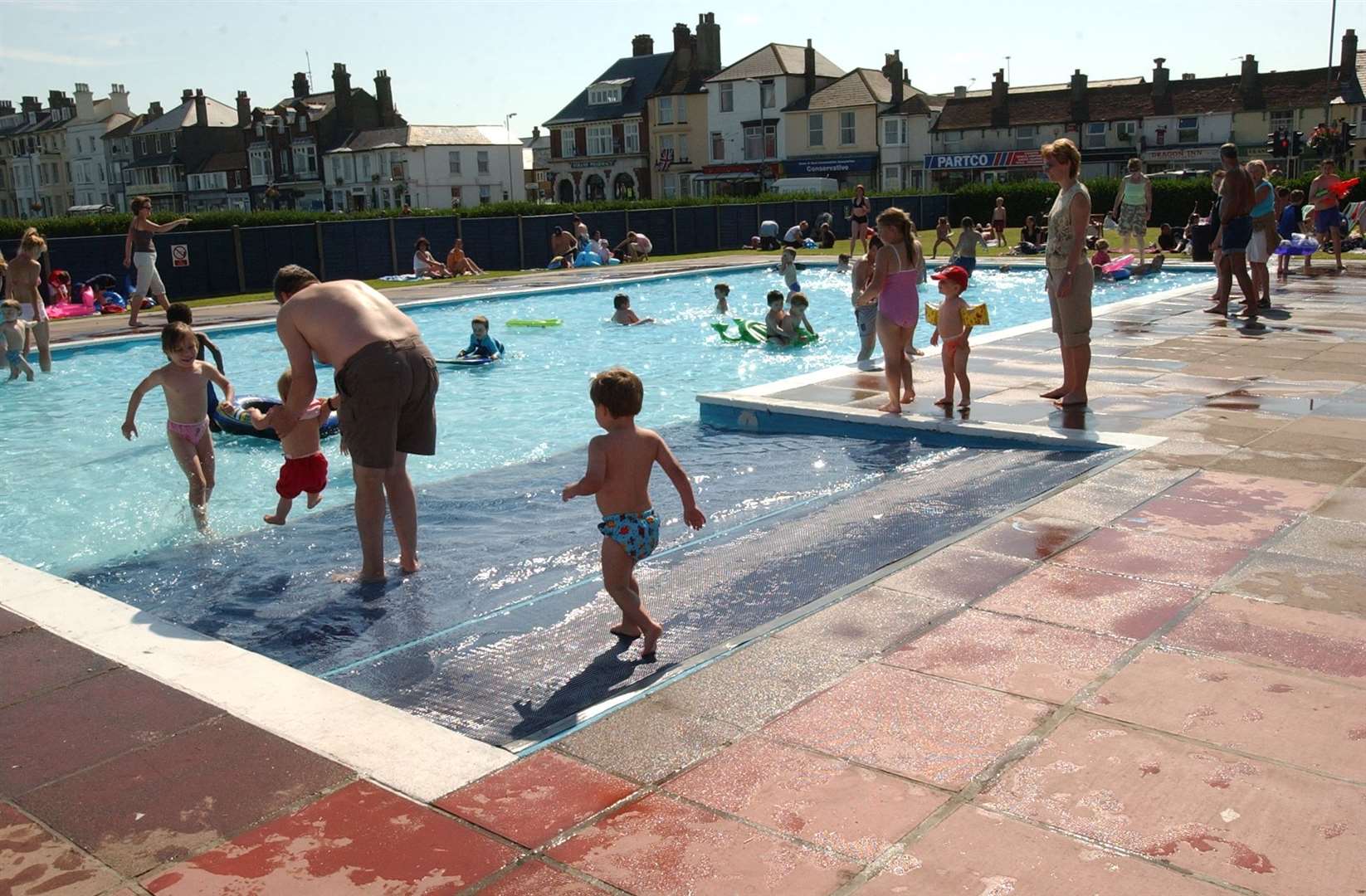 Families pictured enjoying Walmer Paddling pool Photo: Matt McArdle