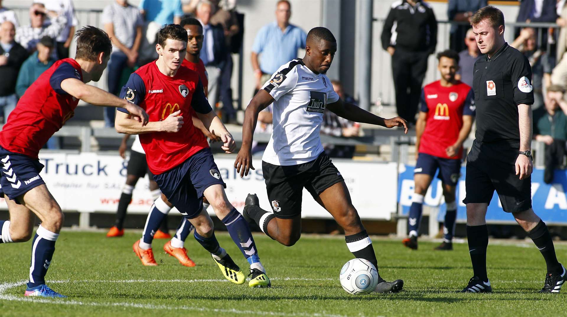 Dartford get forward against Weston-super-Mare Picture: Sean Aidan