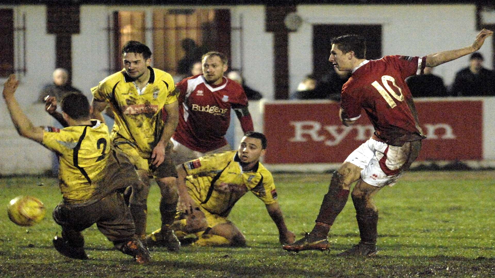 Kane Rowland in action for old club Whitstable Picture: Chris Davey.