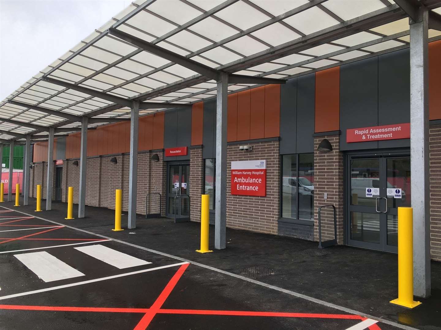 The new ambulance entrance area to the William Harvey Hospital's emergency department. Pictures: East Kent Hospitals University NHS Foundation Trust