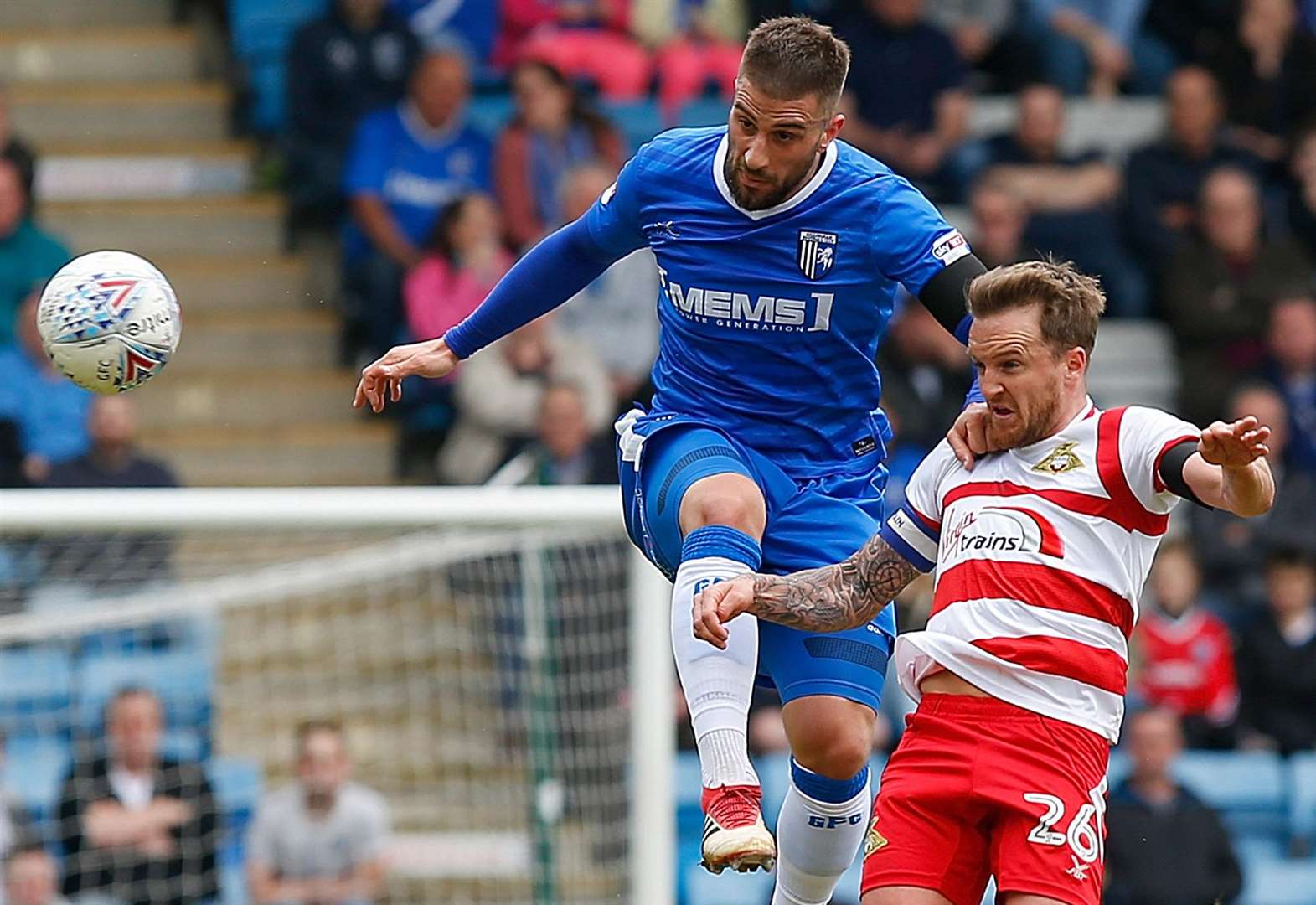 Max Ehmer wins the ball for the home side. Picture: Andy Jones