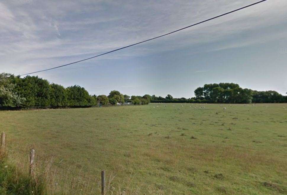 The site off Ashford Road, New Romney, where the homes will be built. Picture: Google