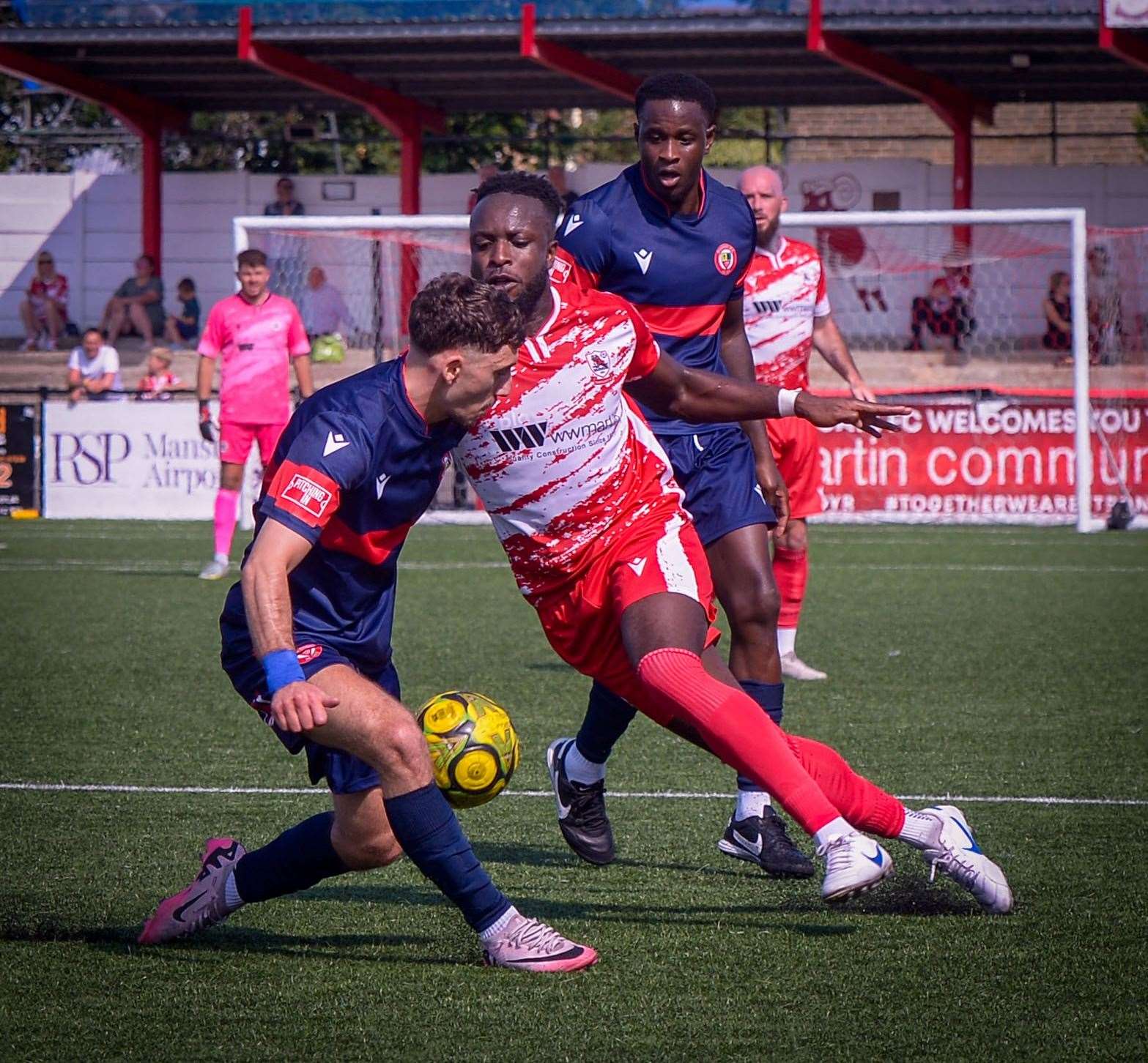 Aaron Barnes in action for Ramsgate against Southall in the FA Cup. Picture: Stuart Watson