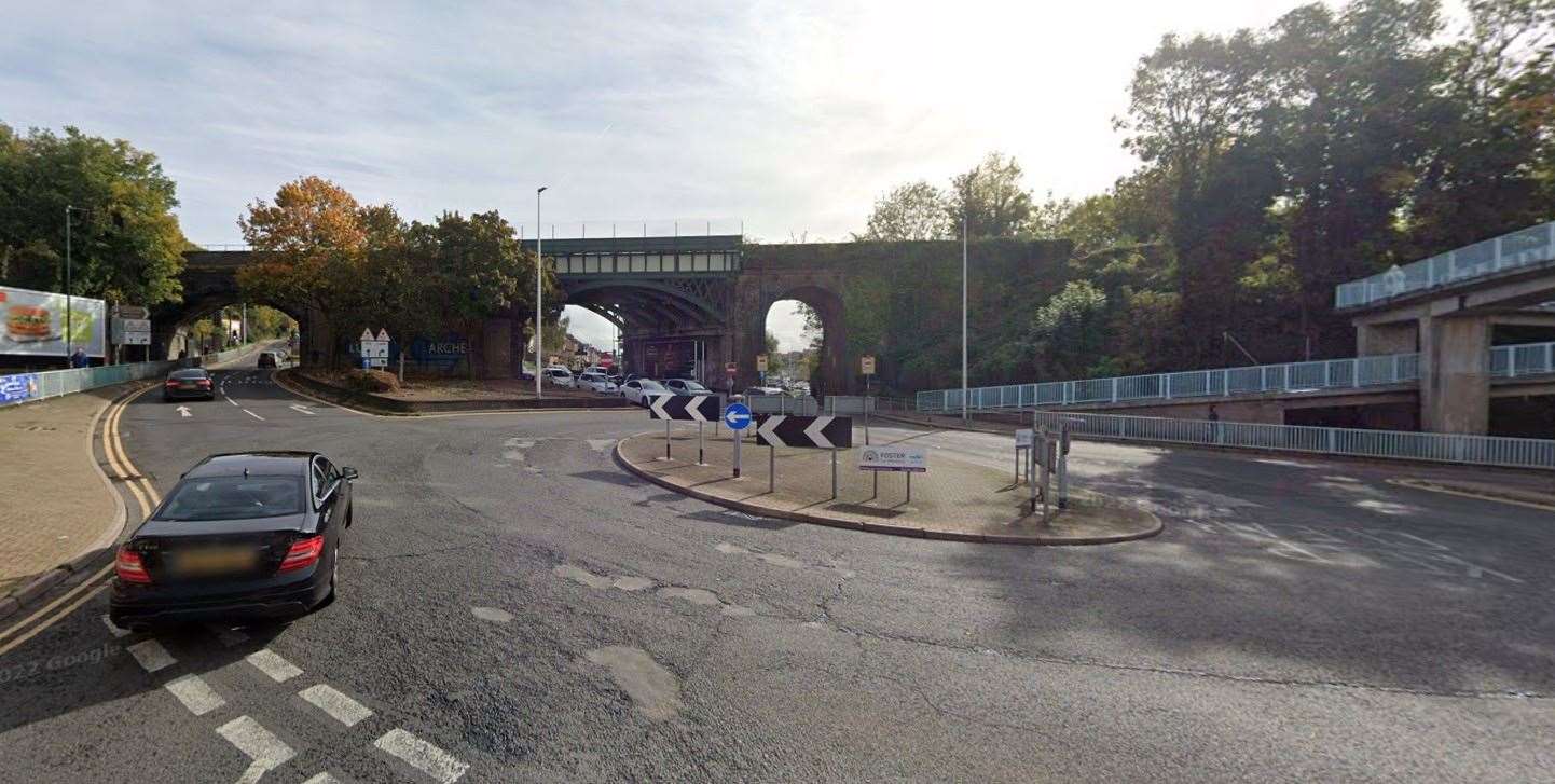 The Luton Arches roundabout will be closed for two nights for resurfacing. Picture: Google