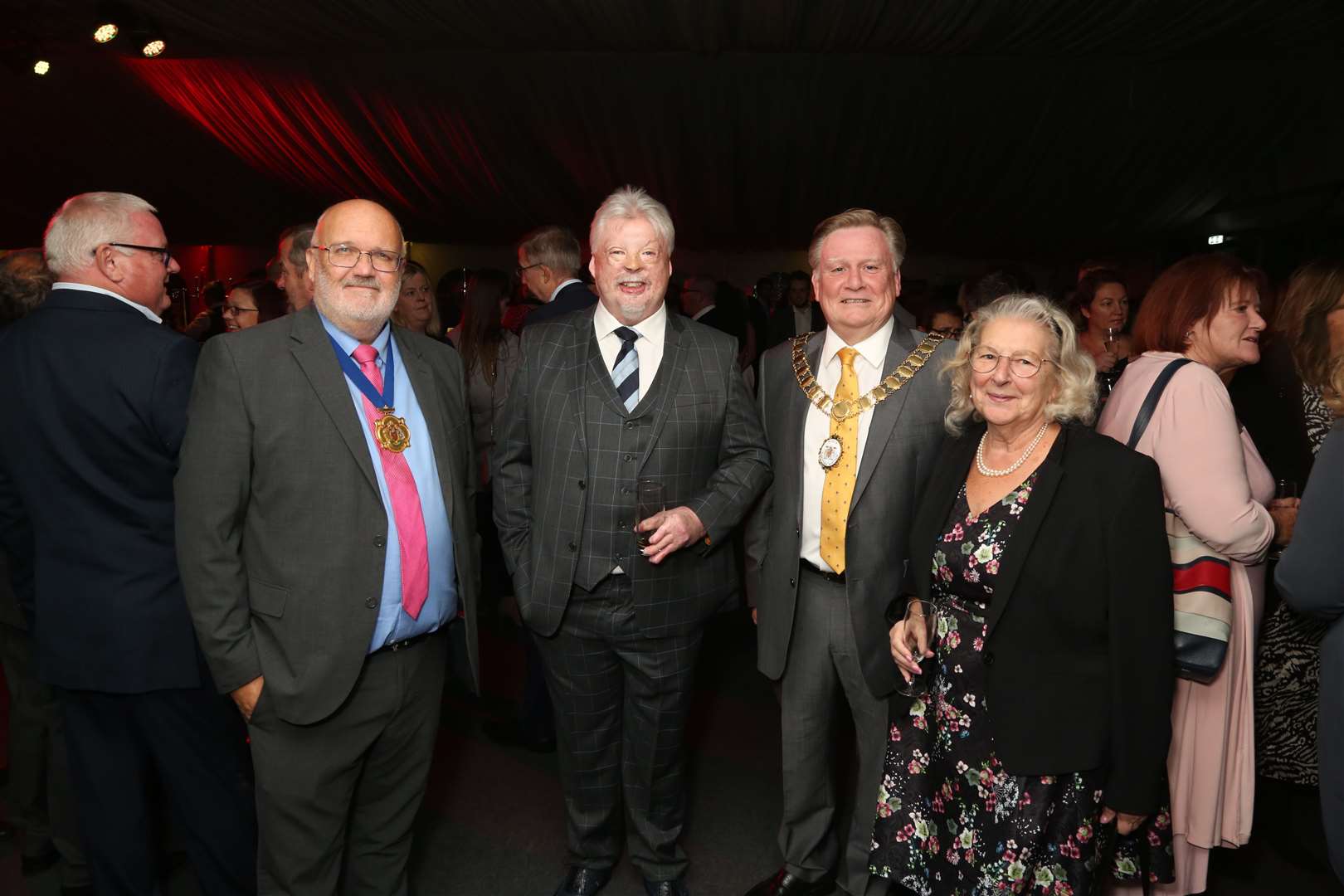 Leader of the Council Cllr Jeremy Kite with Simon Weston, Cllr Cutler and the Deputy Mayor of Dartford, Cllr Rosanna Currans. Picture: Dartford Borough Council