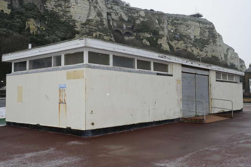 The toilet block before it was refurbished to make a shop as well.