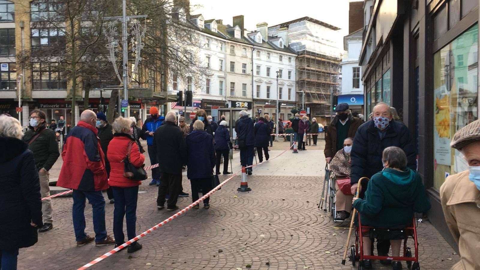 Some people even left the queue due to the long wait. Picture: Anne Smyth