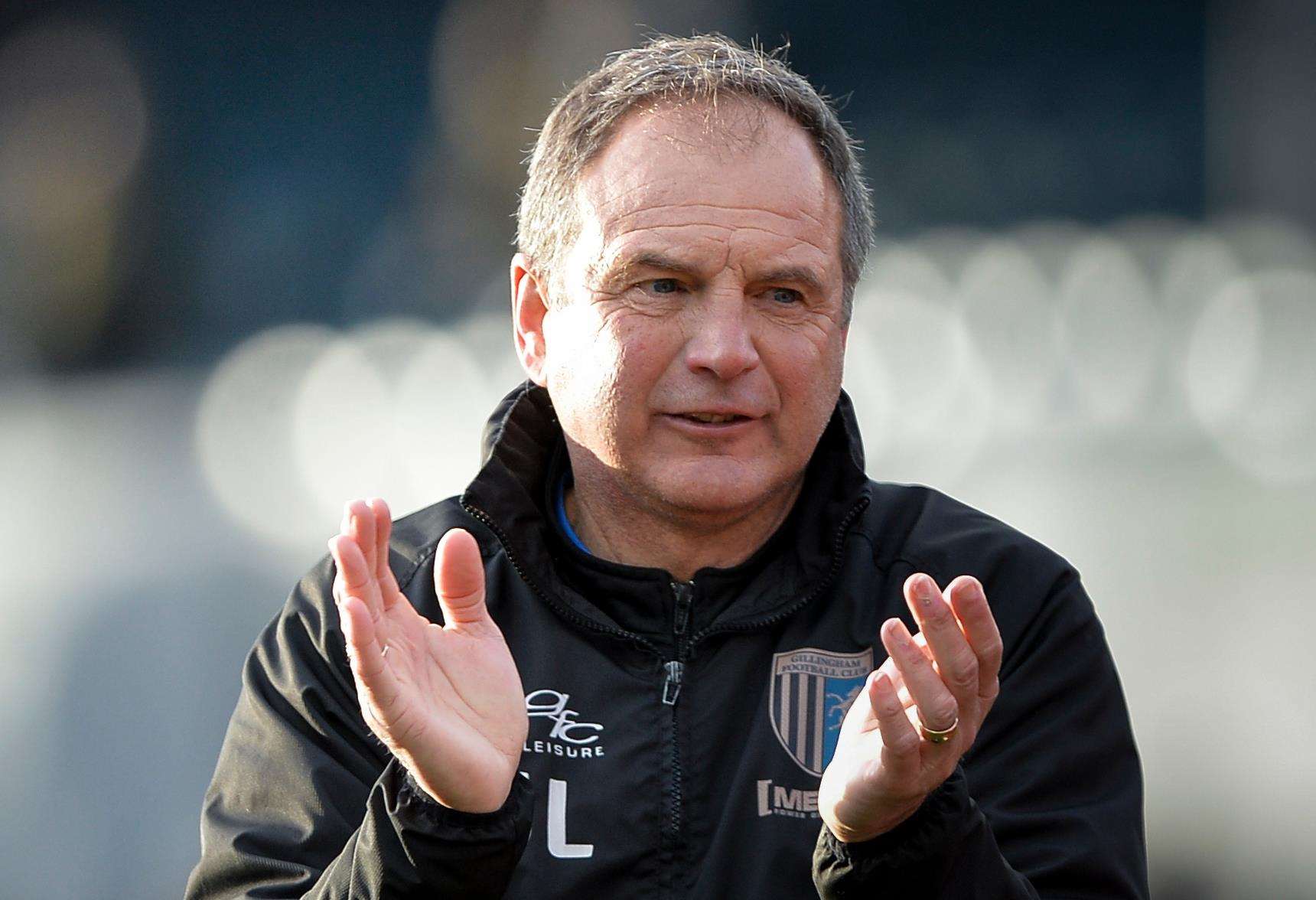 Gillingham manager Steve Lovell will be hoping for more applause against Spurs under-21s Picture: Ady Kerry