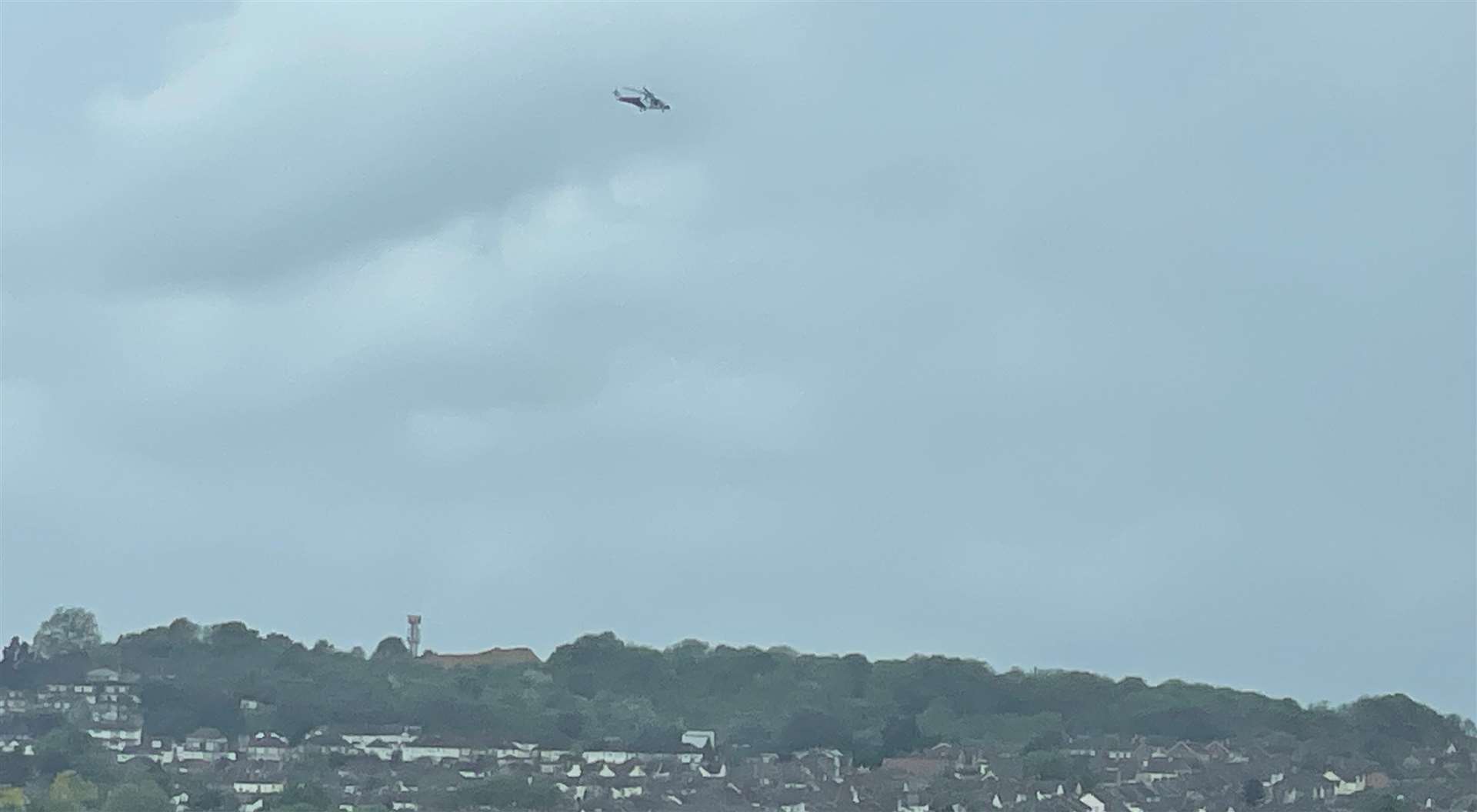 An air ambulance was spotted landing in Frindsbury Park, Rochester