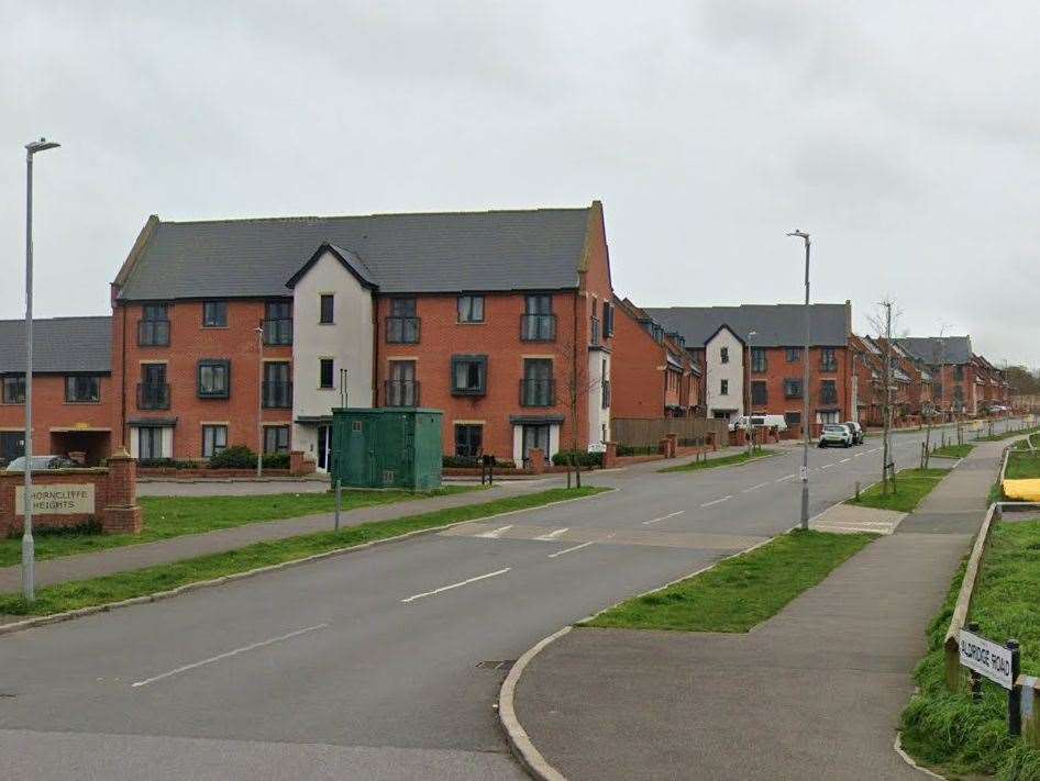 Aldridge Road is one of the main roads through The Stadium, part of Taylor Wimpey's Shorncliffe Heights estate in Cheriton, Folkestone