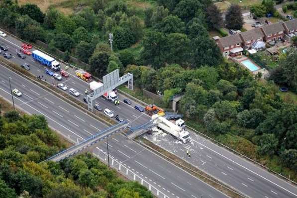 Last Saturday's accident. Picture from NPAS Redhill