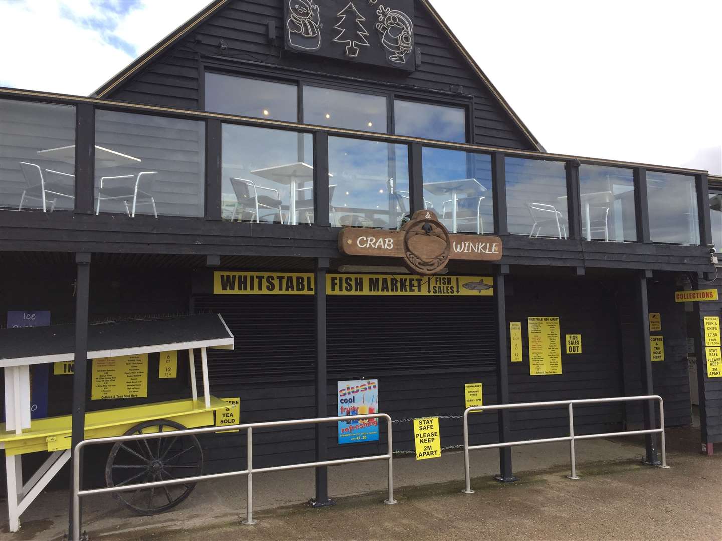 Whitstable Fish Market and Crab and Winkle restaurant in Whitstable Harbour