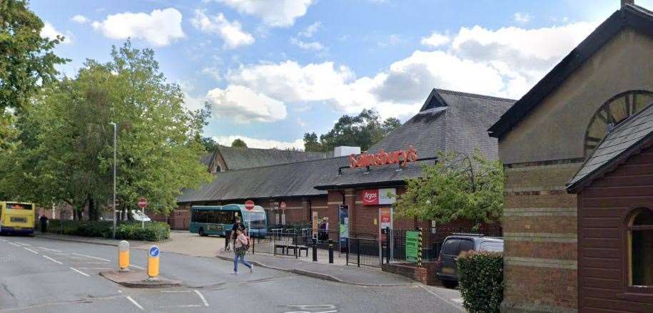 Fire crews have been tackling a flat blaze near Sainsbury's along Linden Park Road in Tunbridge Wells. Picture: Google Maps