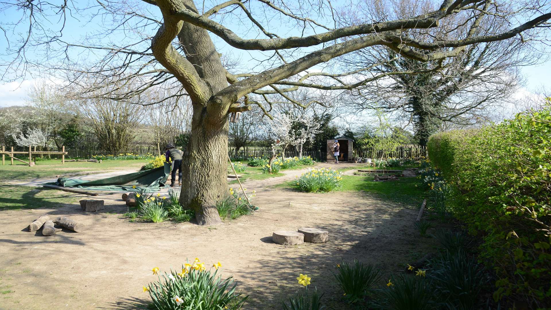 The kindergarten area of the Steiner School in Garlinge Green