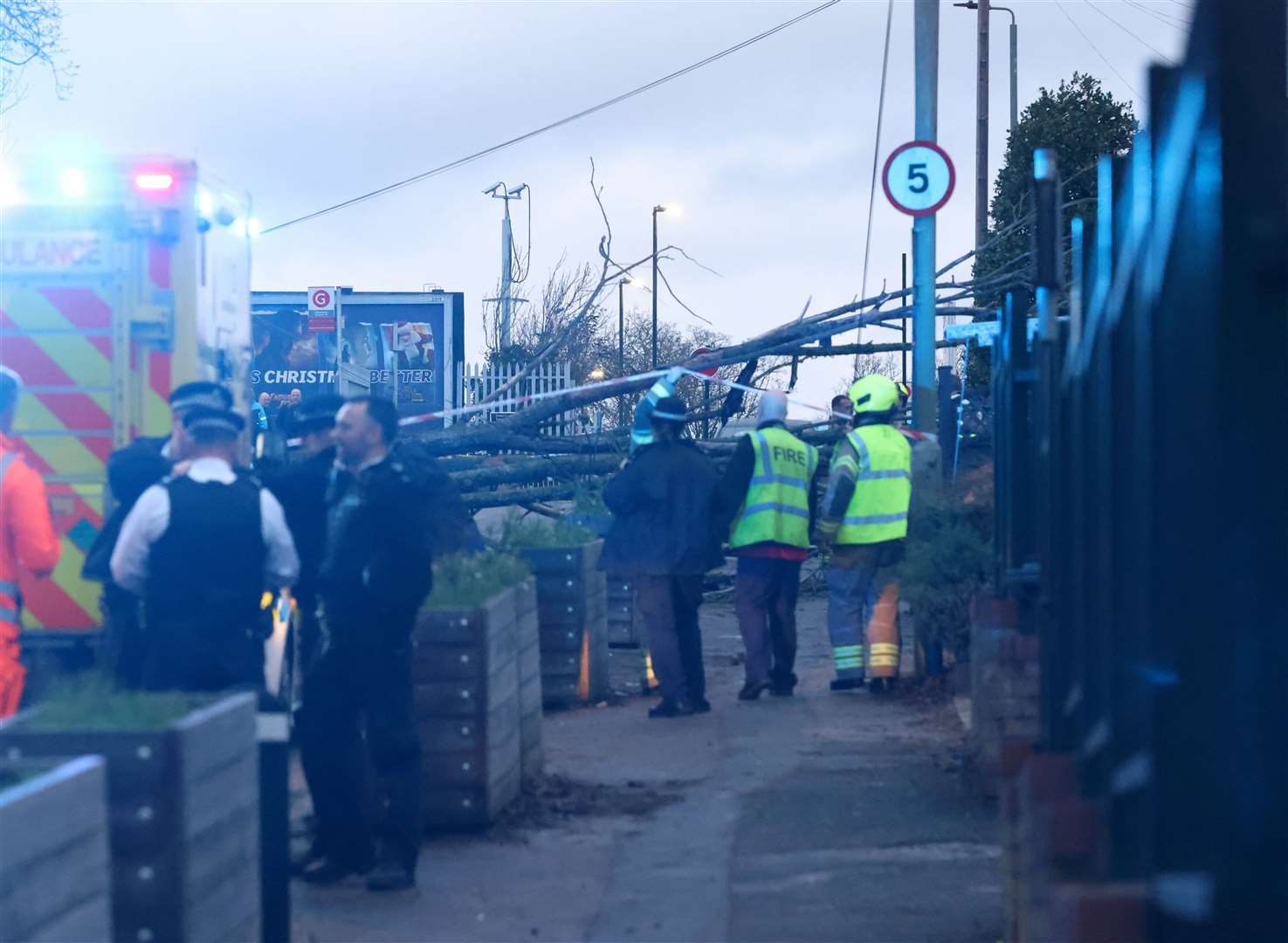 Emergency services in Station Approach, Orpington. Picture: UKNIP