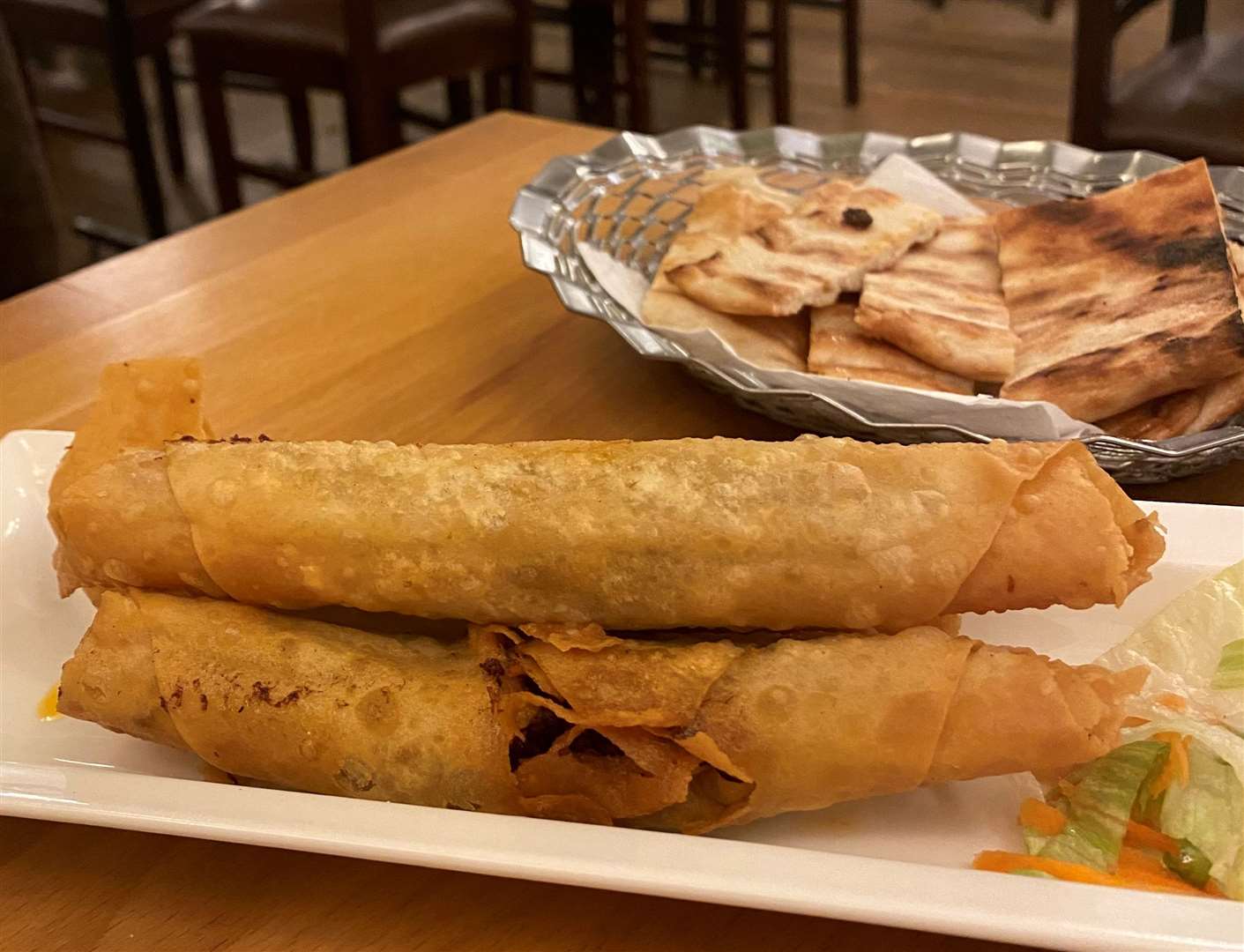 The lamb pastries called elti borek were packed full of herbs and spices and rich with lamb wrapped in crispy, thin filo