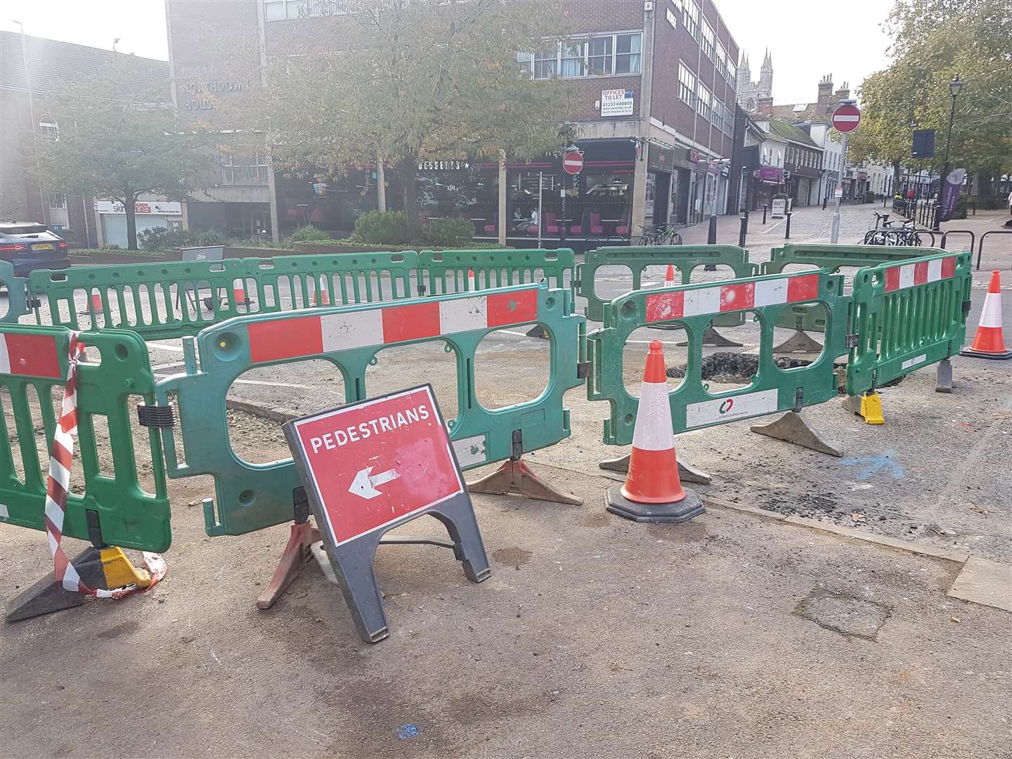 A water main burst on Station Road (20387238)