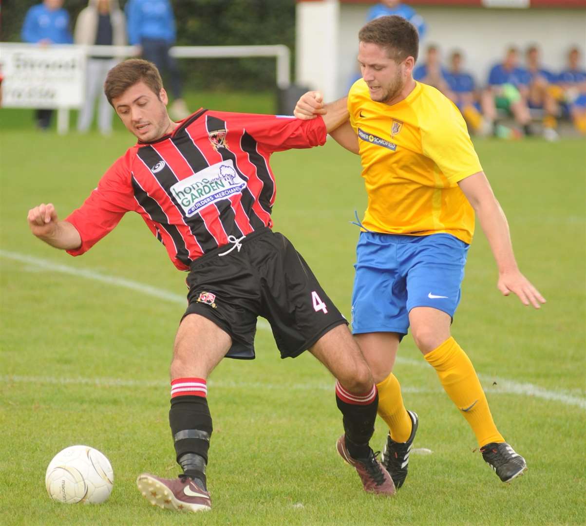 Rochester take on Lancing in last season's FA Vase First Qualifying Round. Picture: Steve Crispe