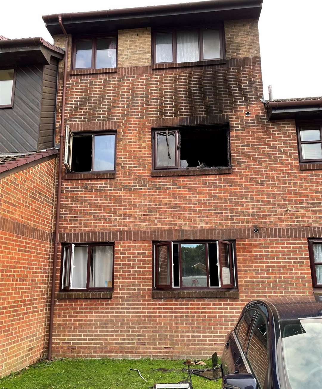 Fire ripped through a flat in The Goodwins, Tunbridge Wells