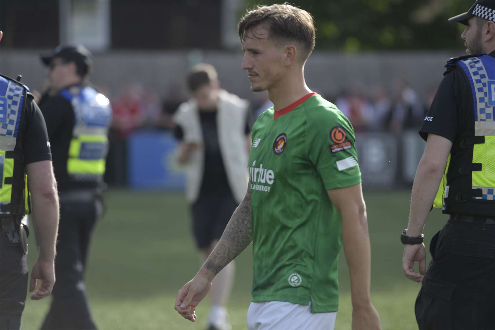 Ben Chapman after the Fleet were beaten 3-2 in extra-time. Picture: Barry Goodwin