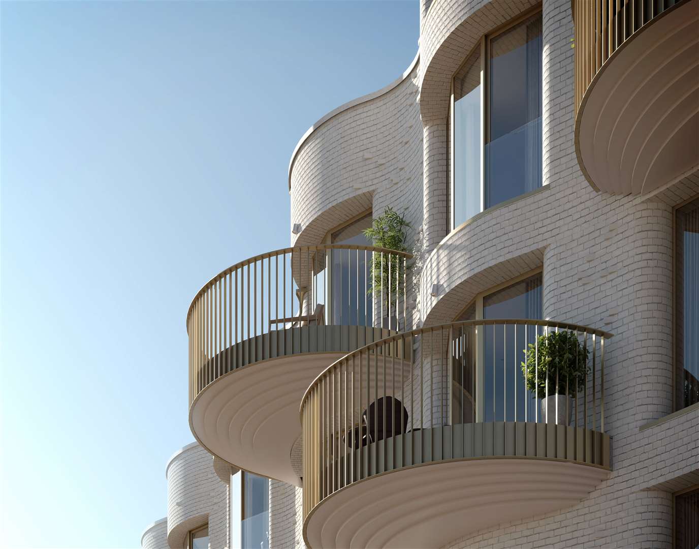 The whistling balconies will be fixed in the ‘next few months’. Picture: Folkestone Harbour Seafront Development Company