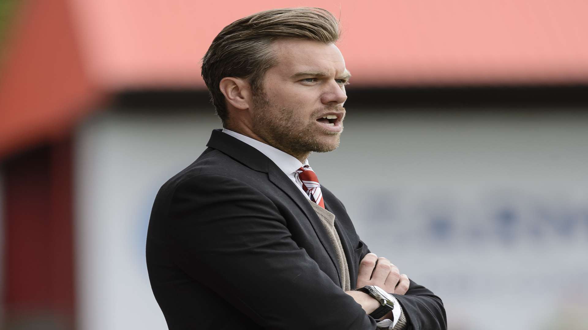 Ebbsfleet manager Daryl McMahon Picture: Andy Payton