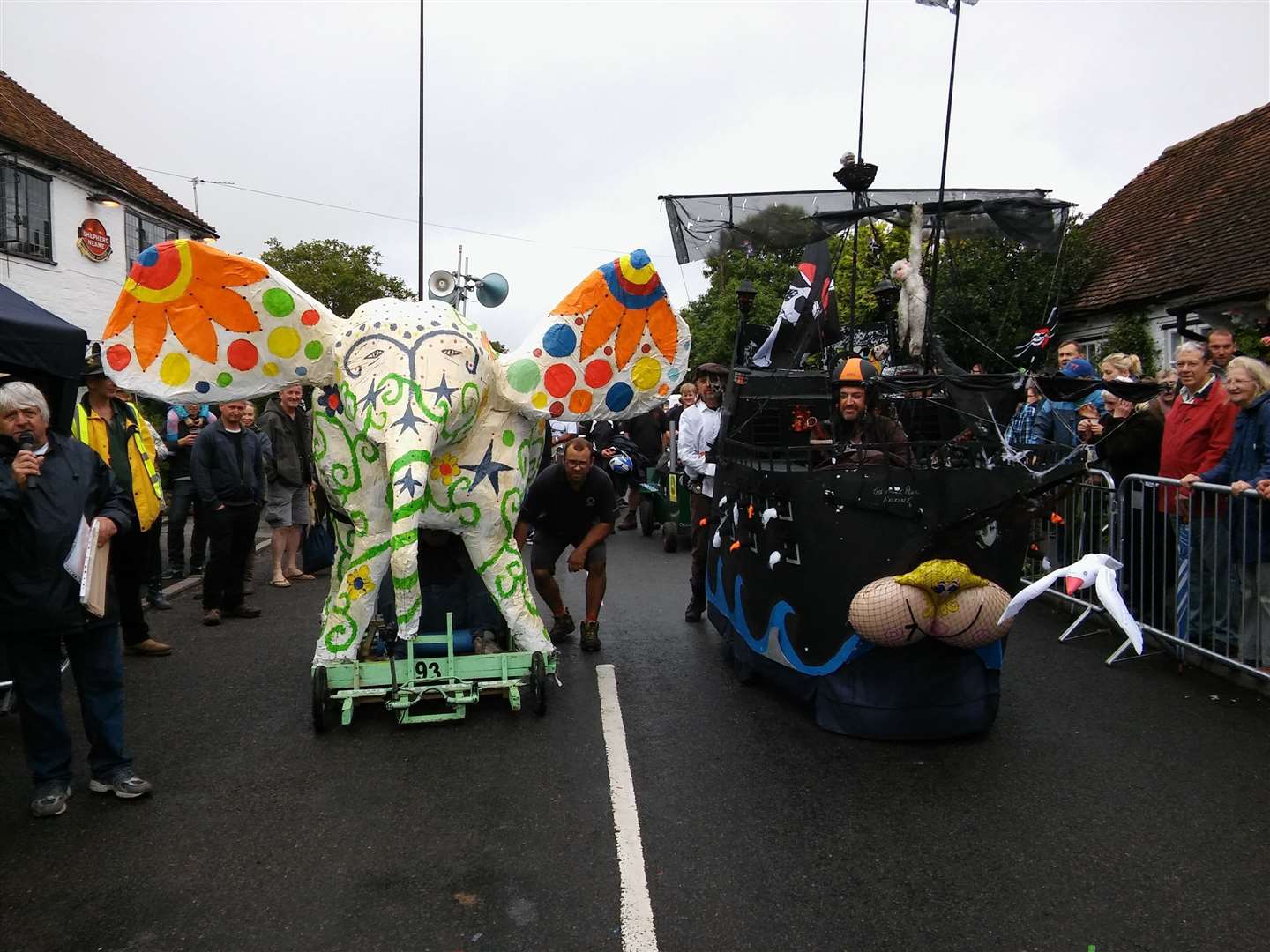 A life-sized elephant cart graced the tracks in 2015. Photo: Peter Morris-Kelso